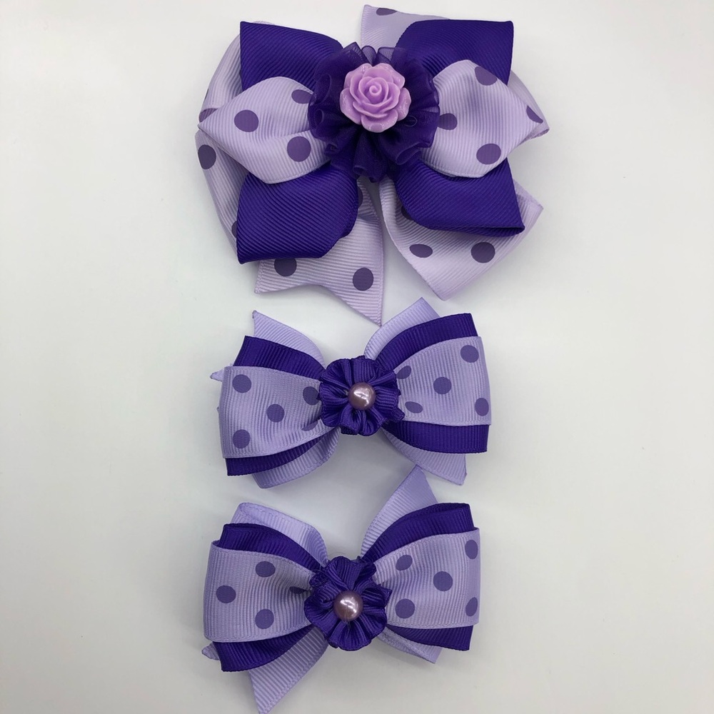 Hair bows (set of three)